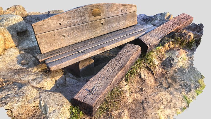 Soberanes Canyon Trail, Ca - Lookout bench – Modello 3D gratuito STL