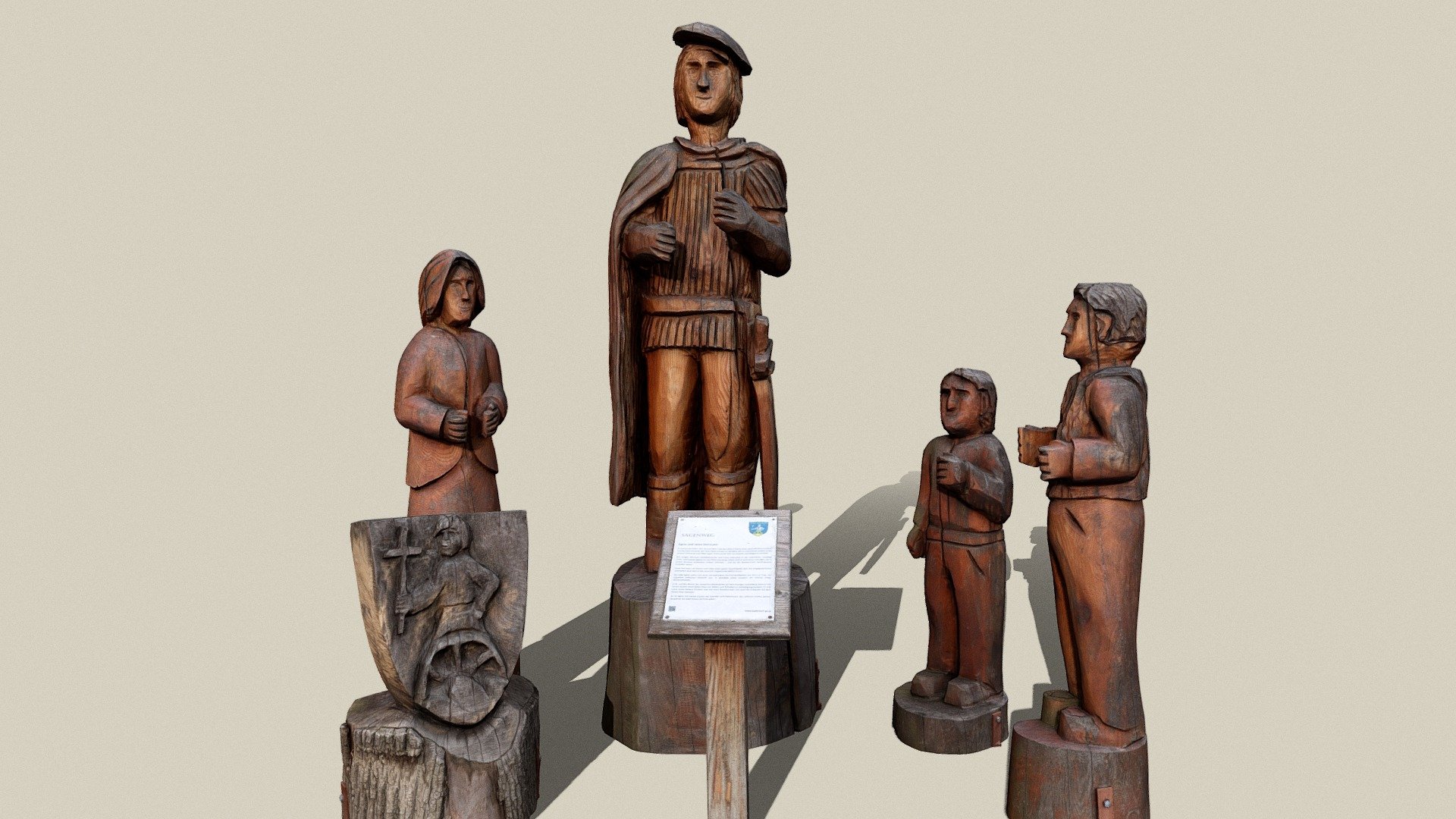 Egino und seine Getreuen — Sketchfab embed 3D viewer