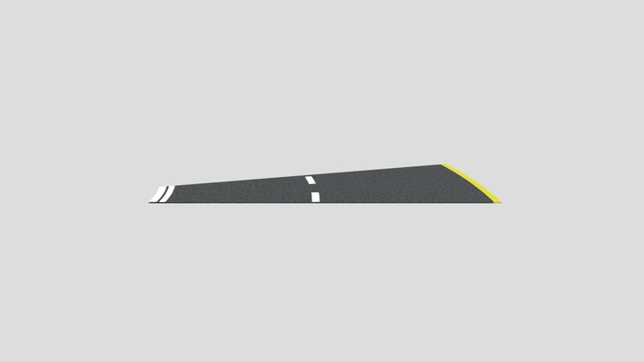 MAG Yellow Dash Double White Right Curve 15 – Modello 3D gratuito STL
