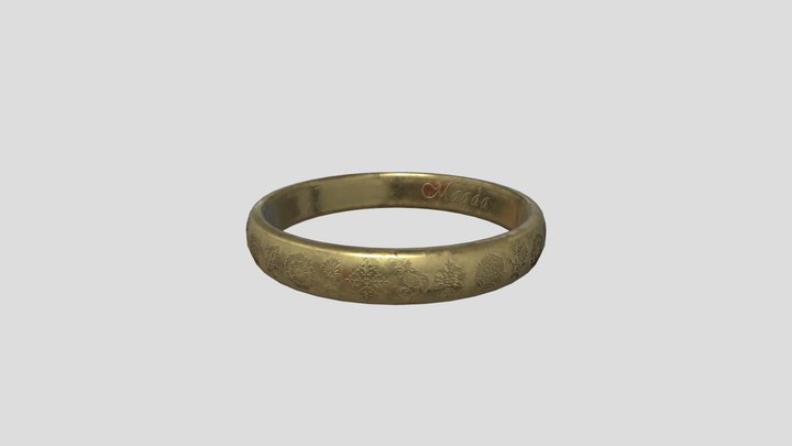 Decorative wedding Ring 3D Model