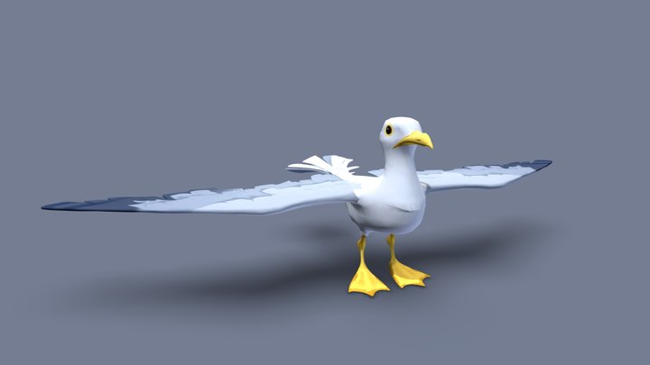 Stylized Seagull 3D Model (Free Download) – Modello 3D gratuito STL