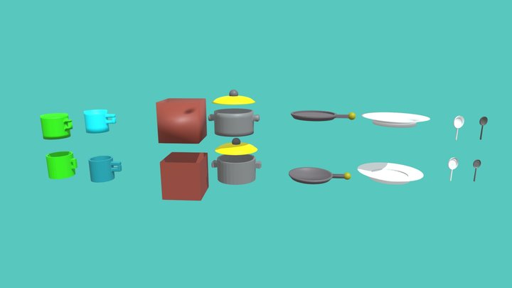 Kitchen Set 3D Model