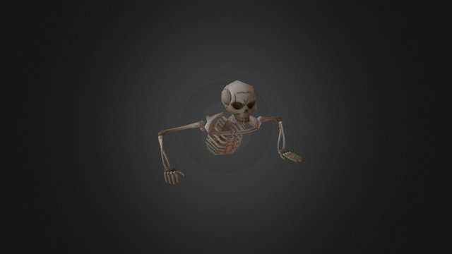 Gothical: Half-skeleton 3D Model
