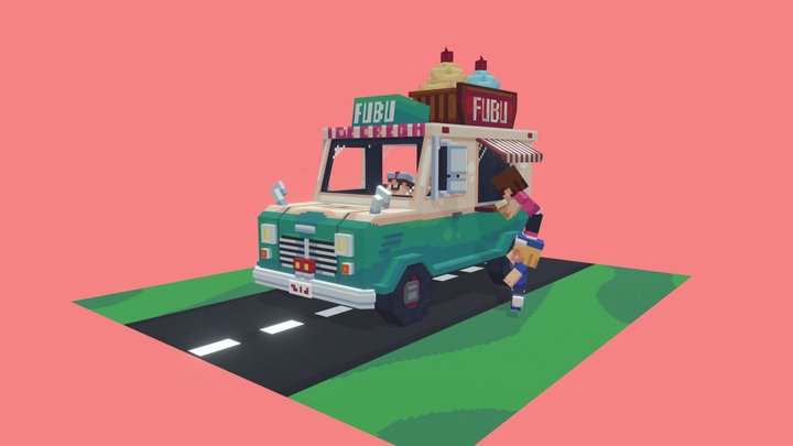 Icecream Truck 3D Model