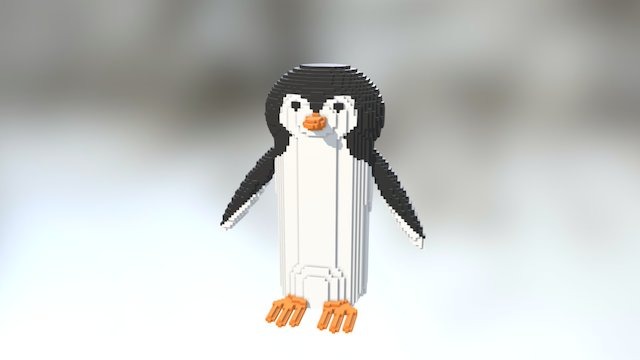 Super large Cute Penguin 3D Model