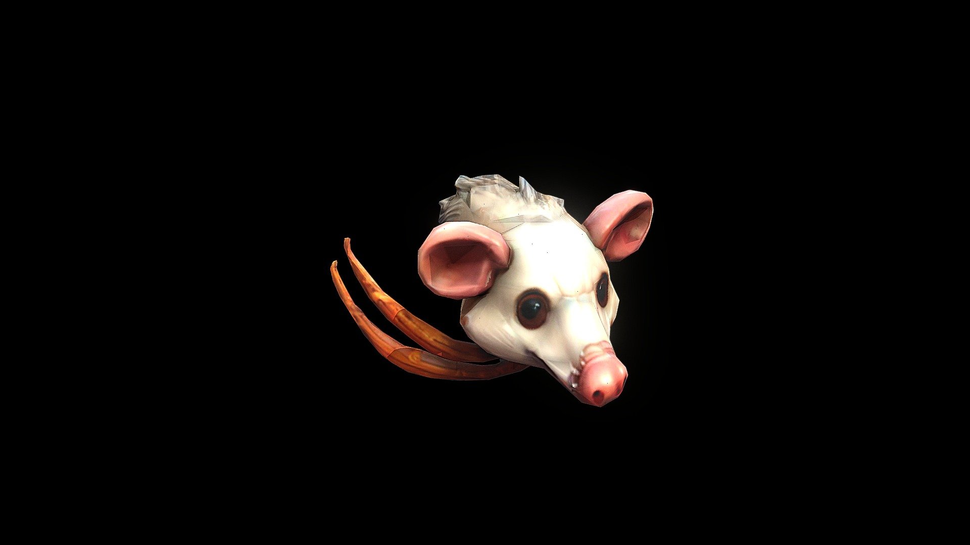 a 3d rendering of an opossum 's head by jous - Download Free 3D model ...