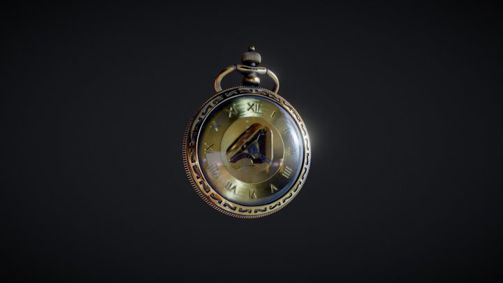 Antique Pocket Watch 3D Model
