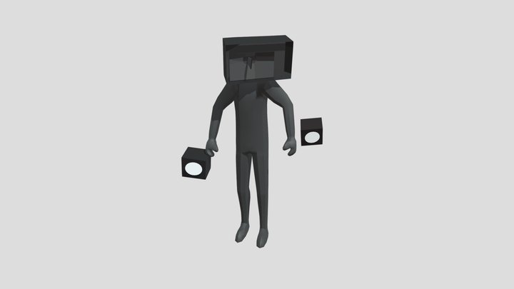 Large tv man 3D Model