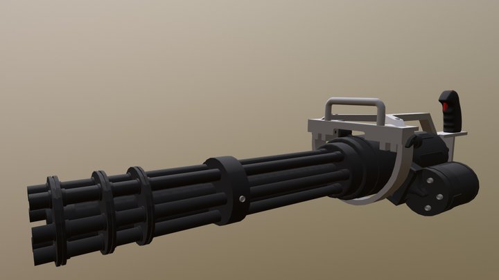 Modified Minigun 3D Model