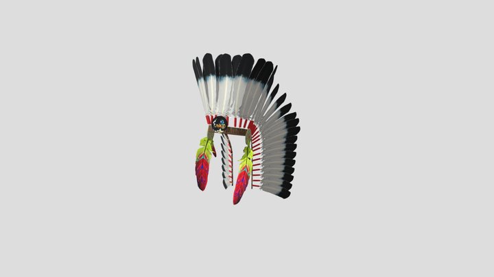 Native Indian Head Dress 3D Model