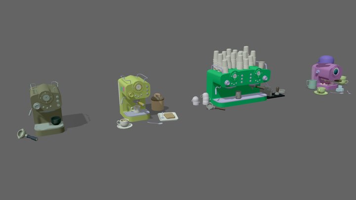 coffemashine_variations 3D Model