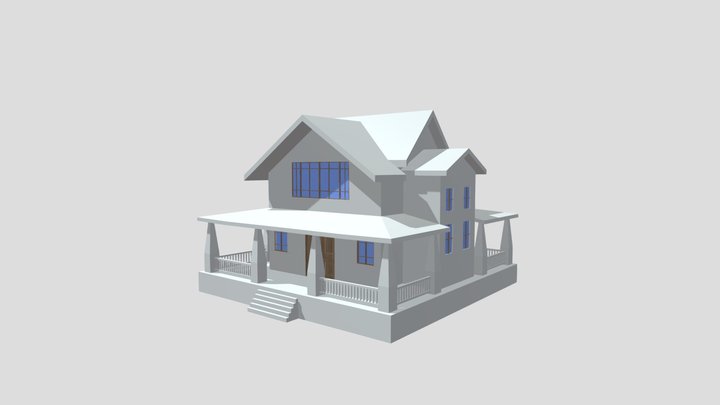 Craftsman House 3D Model