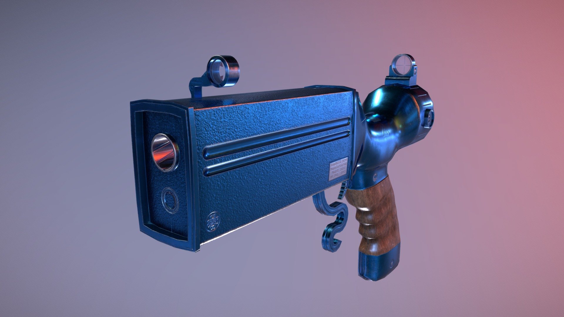 Retrofuturistic pistol - "Sandhill model 1411"