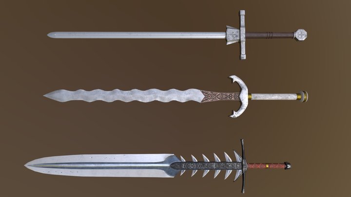 GreatSword Collection Vol 1 - PBR Low-Poly 3D Model
