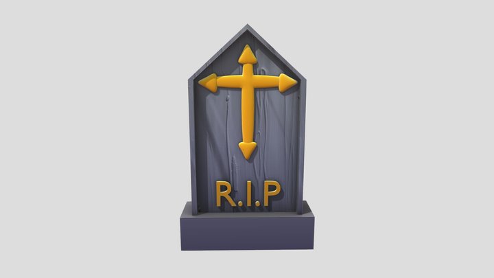 tombstone lowpoly stylized
