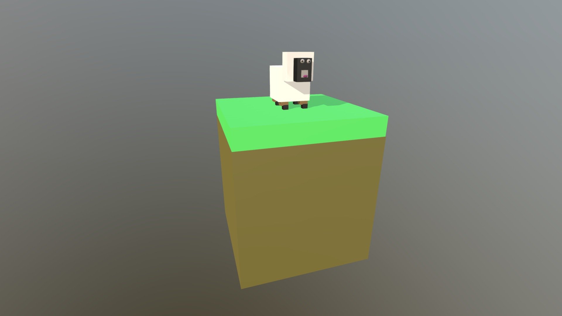 Low Poly Minecraft Sheep