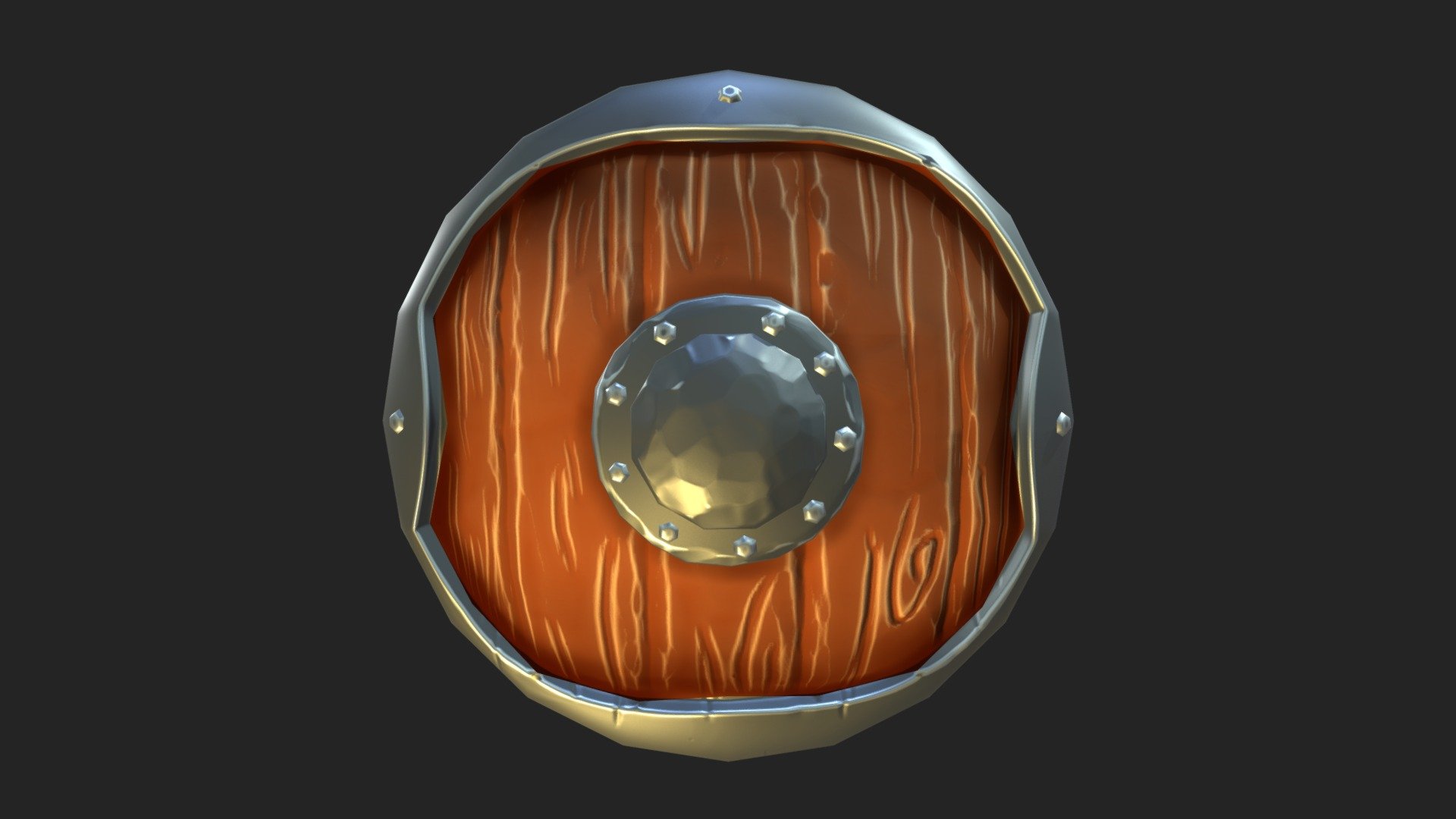 Warrior's Shield Stylized - Gameready