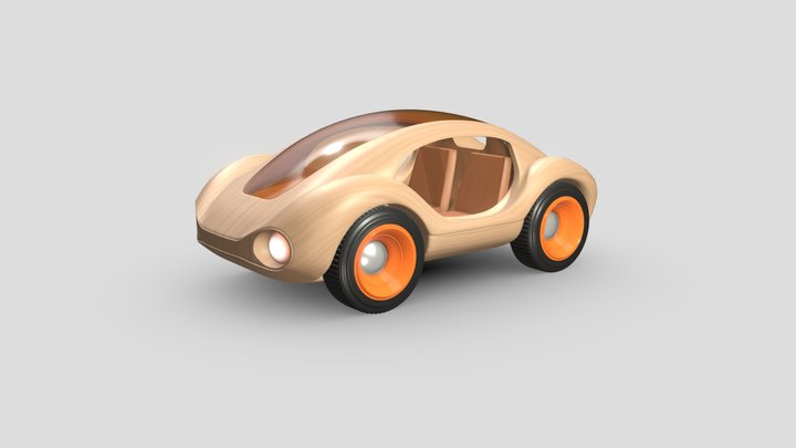 AI inspired Toy Car 3D Model