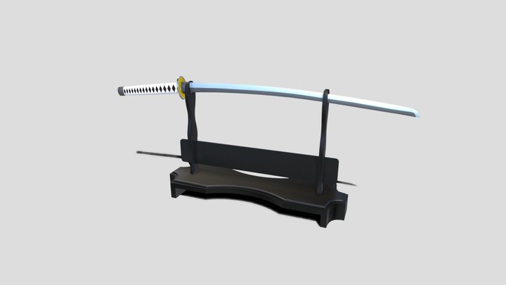Katana on Stand 3D Model