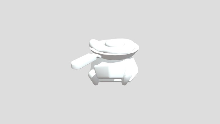 Served Eggy Pebble - Dandys World 3D Model