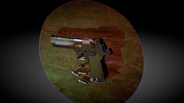 Desert- Eagle Scene 3D Model