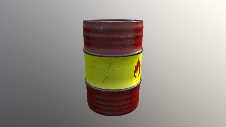 Barrel + 4 diffrent texture 3D Model