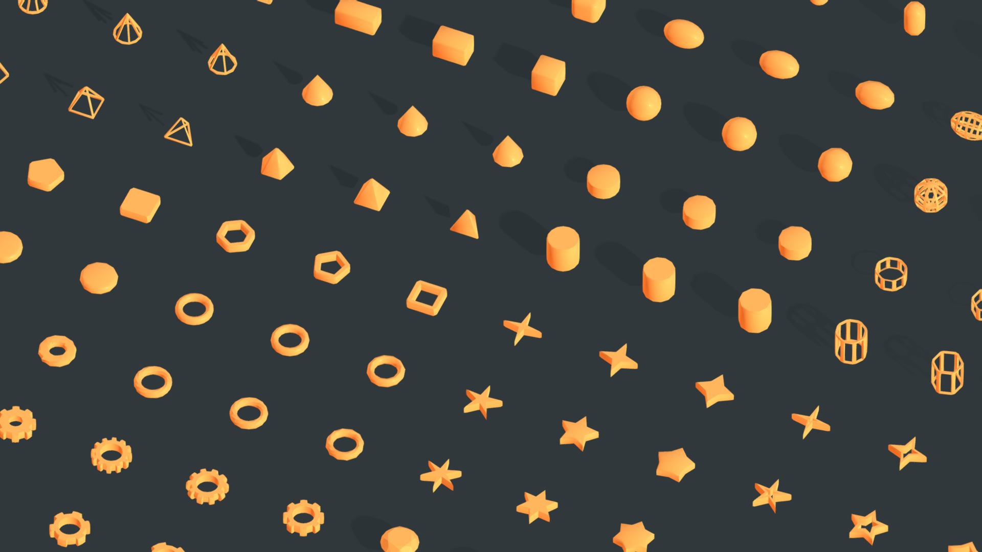 3D model Primitive Shapes – Animation Asset - This is a 3D model of the Primitive Shapes - Animation Asset. The 3D model is about background pattern.