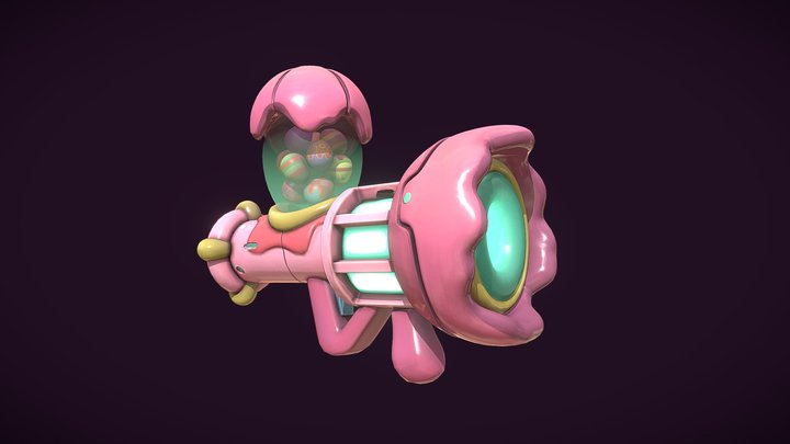 Easter Bunny Gun 3D Model