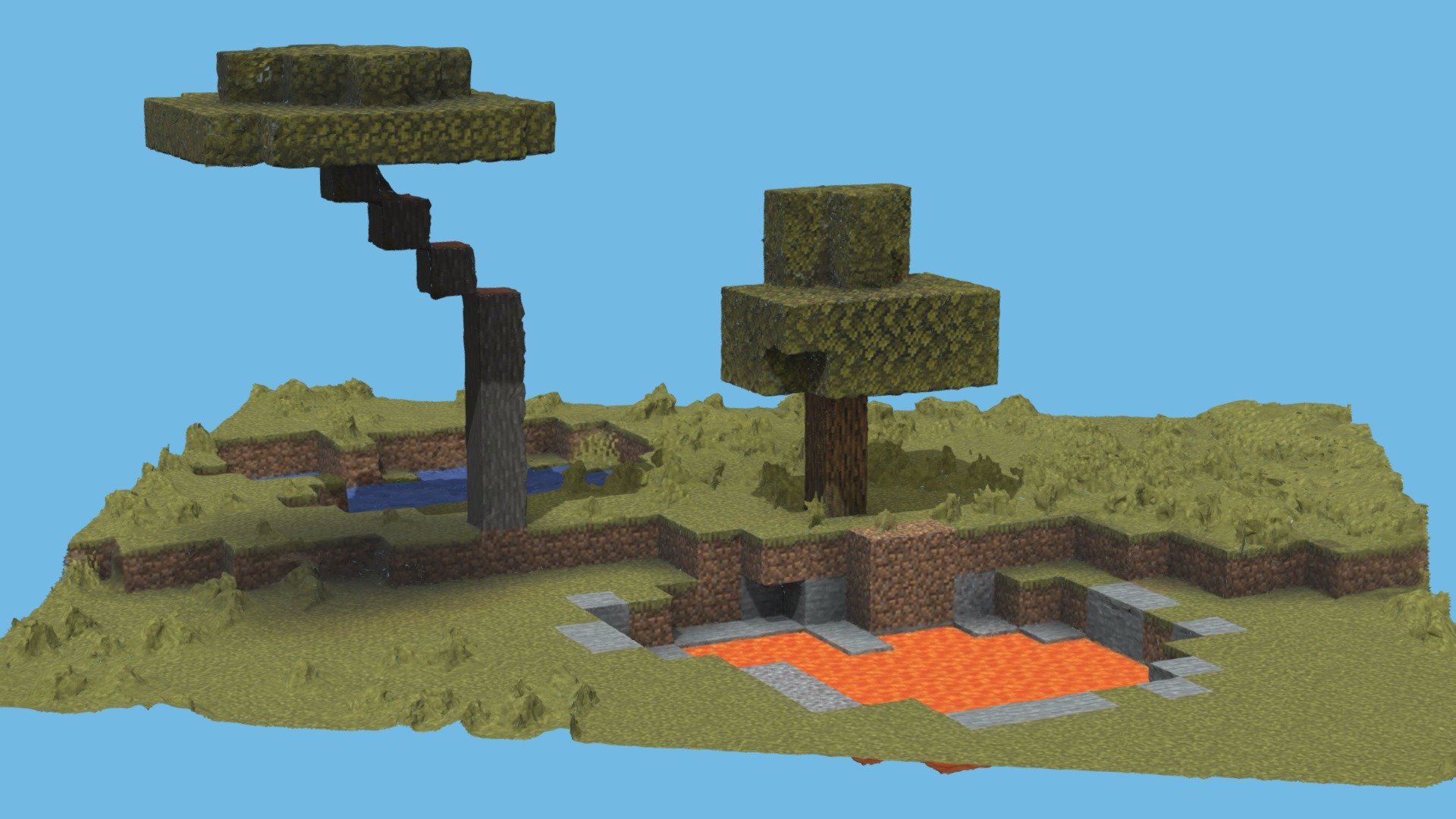 Minecraft Land Download Free 3D model by Emiliusvgs [b75ad99] Sketchfab