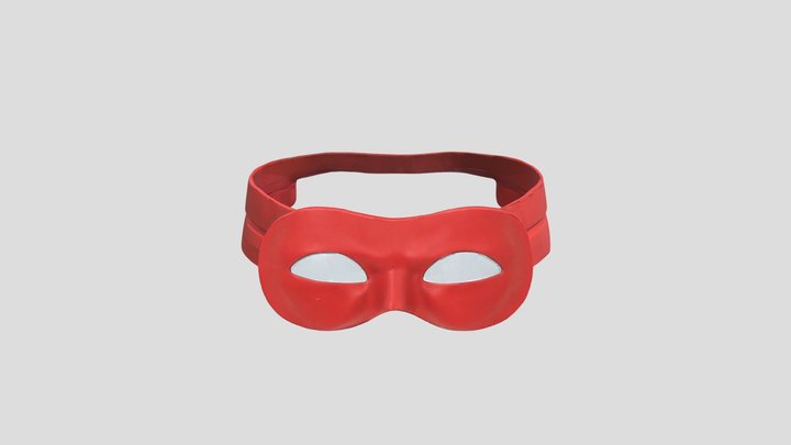 Red Superhero Mask 3D Model