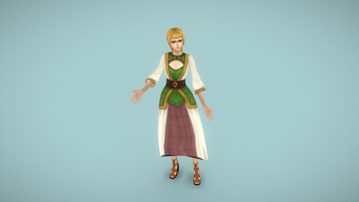 Peasant Girl 3D Model