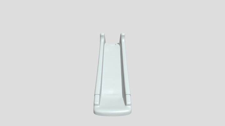 Orange and green children's slide 3D Model