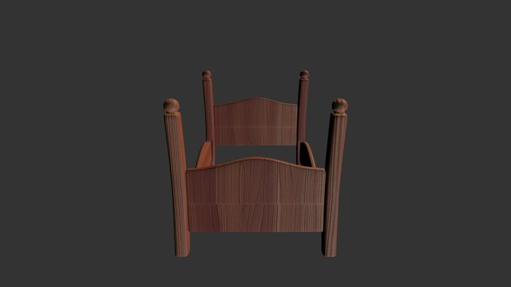Stylized_Bed 3D Model