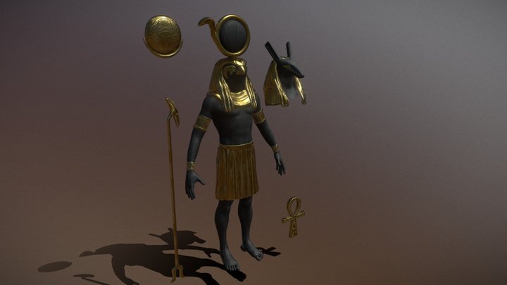 Statue Seth and Ra (Horus) 3D Model