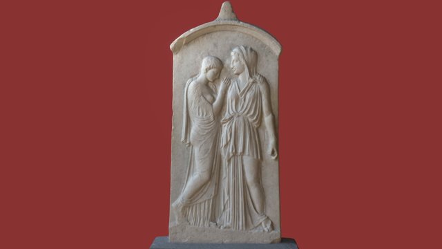 Funerary Stele of Krito and Timarista 3D Model