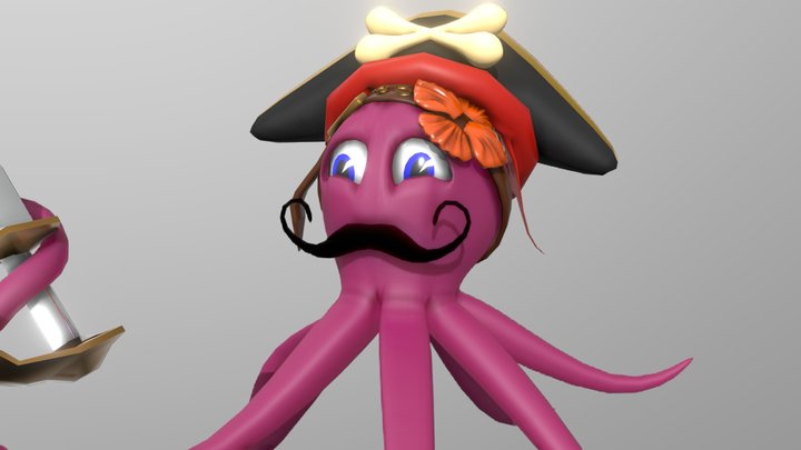 Octopus Pirate 3D Model