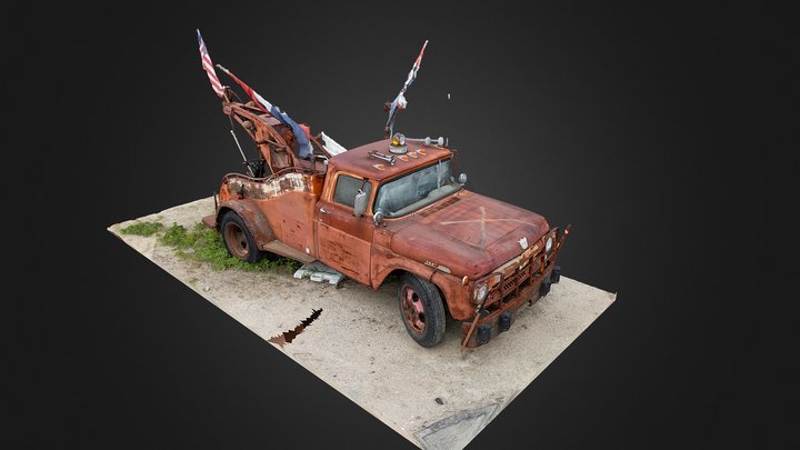 Junk Yard Dog - Rusty Tow Truck 3D Model