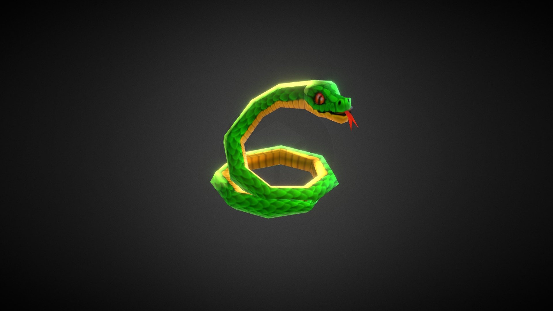 Lowpoly Snake - Buy Royalty Free 3d Model By Akseley [b7621ef 