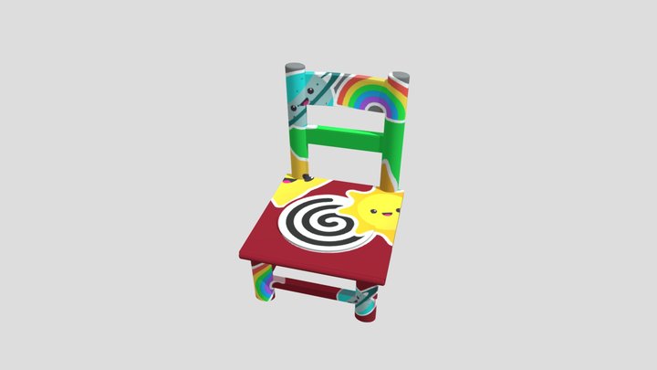 R付脚-椅子-色付 3D Model