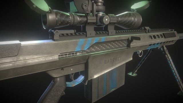 Barrett-M82A1 3D Model
