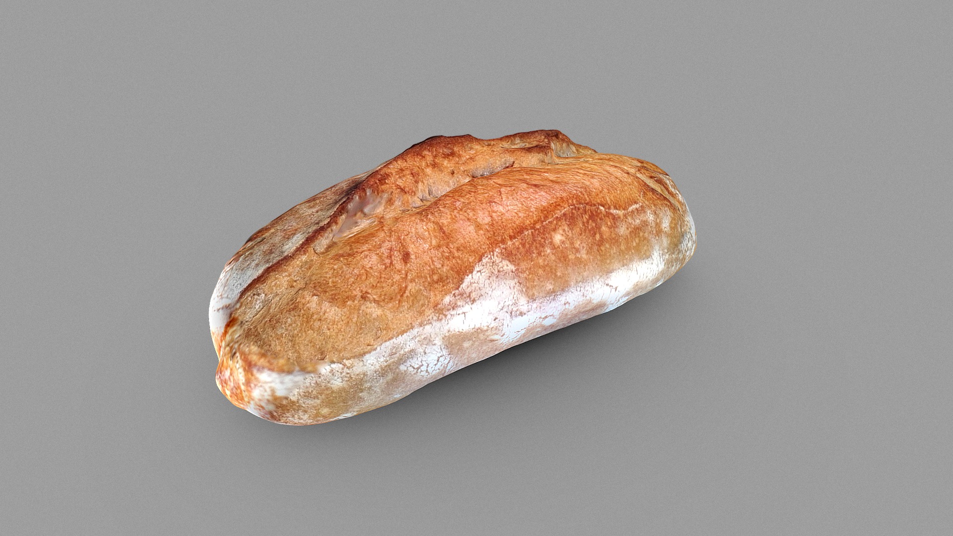 3D model Rustic bread from Eataly - This is a 3D model of the Rustic bread from Eataly. The 3D model is about a piece of food.
