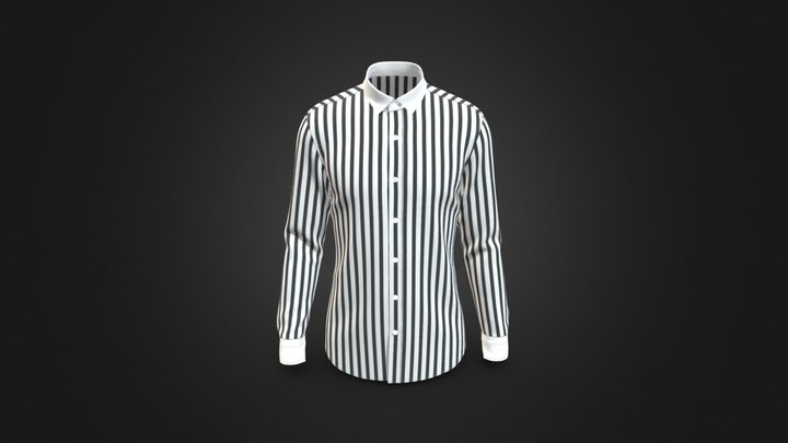 Men's Basic Shirt 3D Model