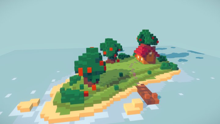 Little Voxel Island – Free 3D Model STL