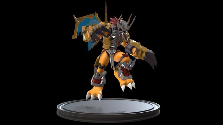 Digimon Wargreymon Amplified v2 3D Model