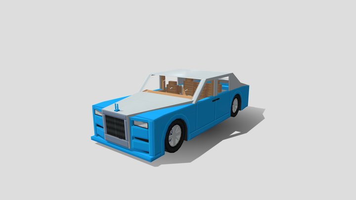 Rolls royce - minecraft car 3D Model