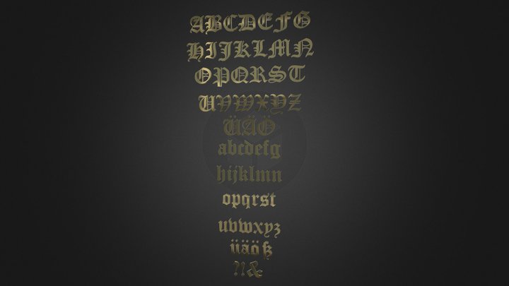 Old English – Modello 3D gratuito STL
