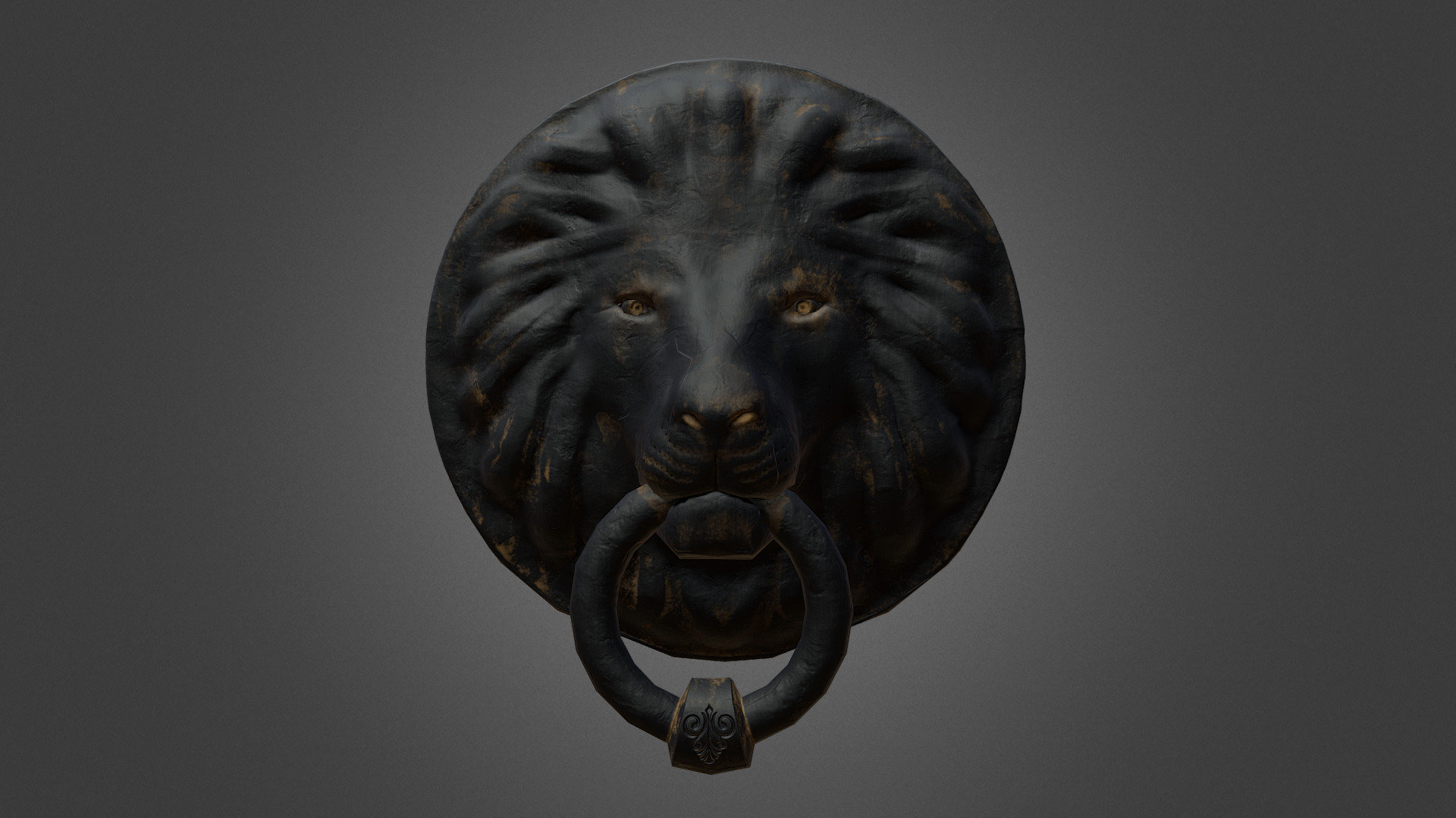 Lion door knocker — Sketchfab embed 3D viewer