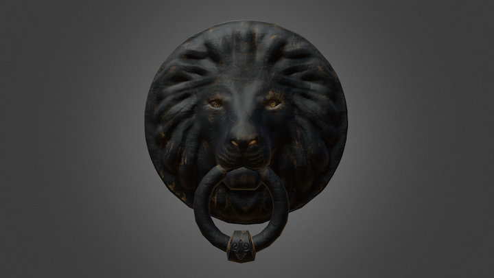 Lion door knocker 3D Model