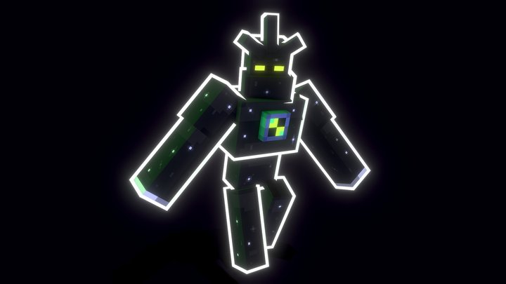 Alien X in Minecraft 3D Model
