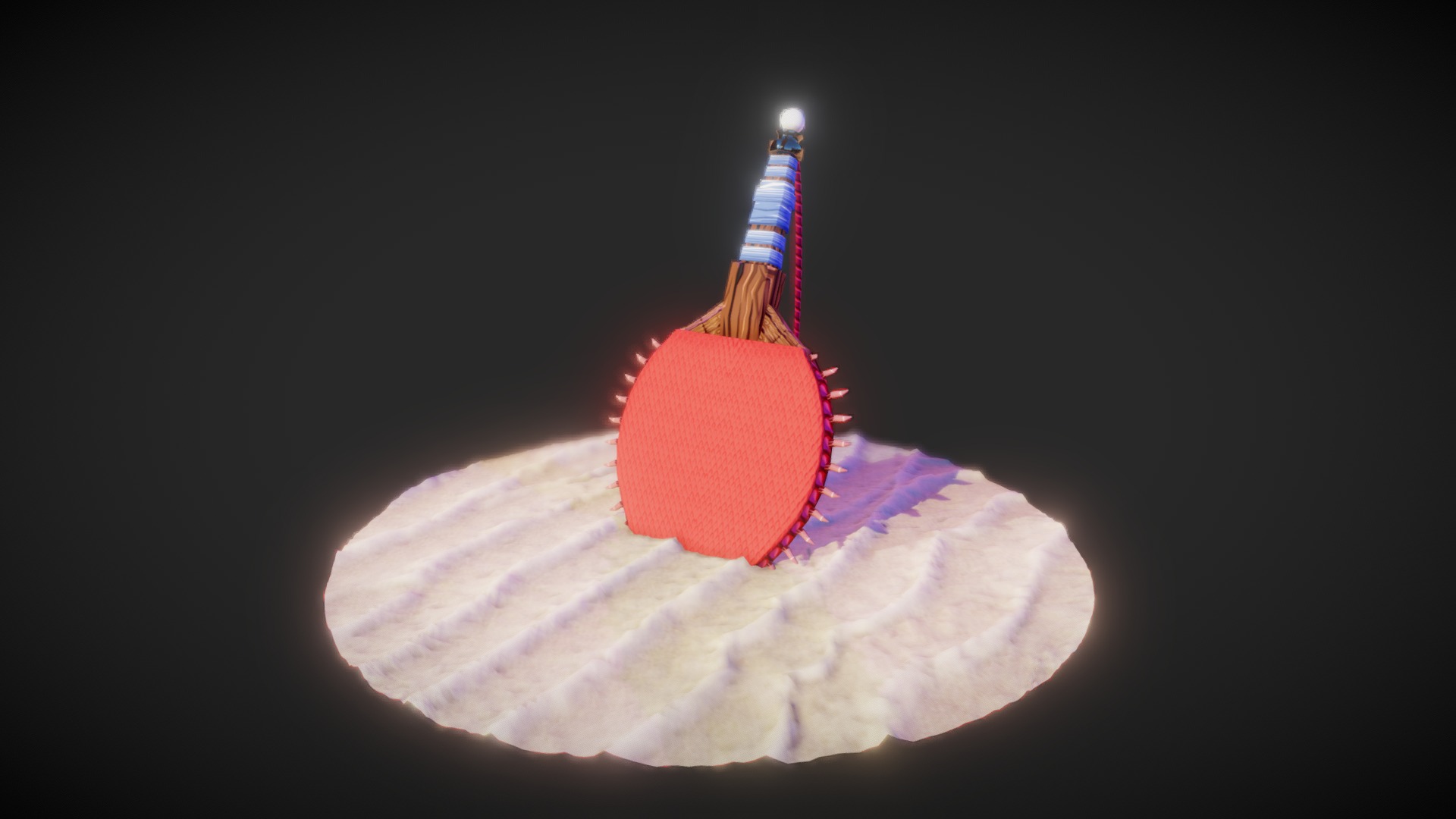 3D model Ping Pong Racket - This is a 3D model of the Ping Pong Racket. The 3D model is about a cone shaped object with a light on top.